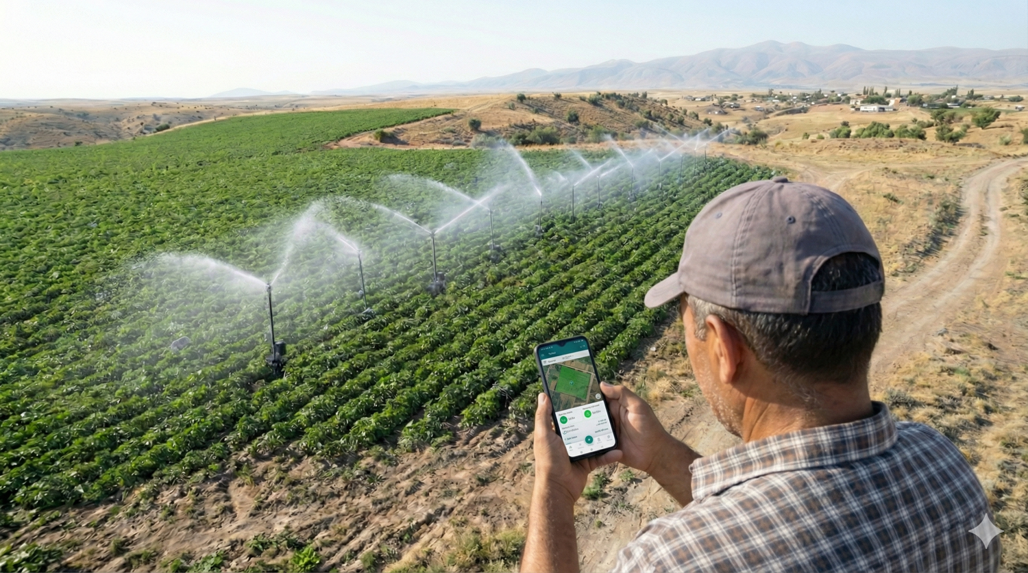 Mısır tarlası otomatik sulama sistemi uygulaması